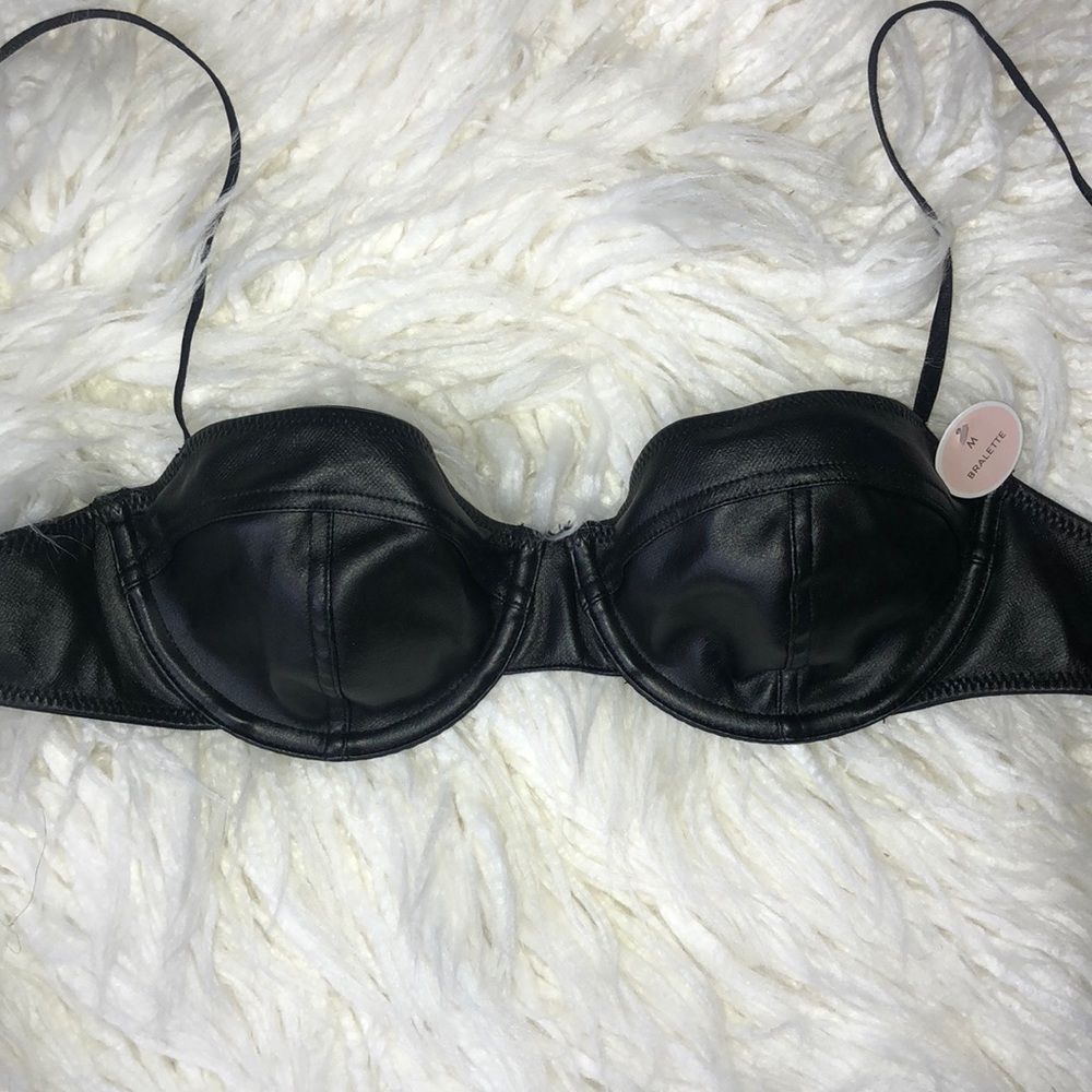 Leather bralette